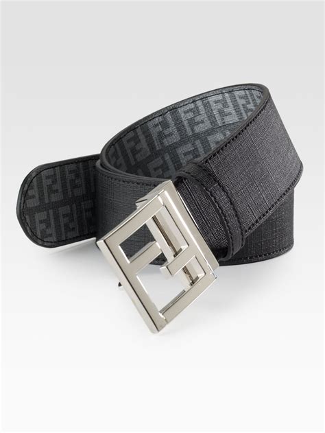 black reversible fendi belt|Fendi belt black and grey.